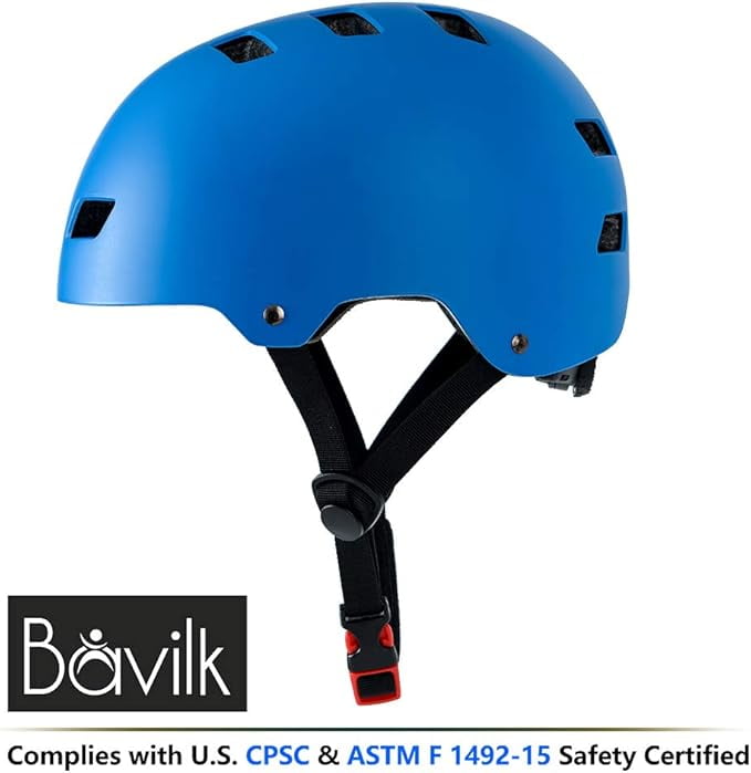 Bavilk Kids Skateboard Bike Helmets CPSC Certified Multi Sports Scooter Inline Roller Skating 3 Sizes Adjustable for Girls Boys White S並行輸入