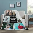 thumbnail image 4 of Customizable Blanket for Sister Customized Blankets with Photos Text Personalized Picture Collages Throw Blankets Gift for Men Valentines Day Decor Souvenirs Birthday, 4 of 5