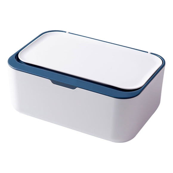 Storage Bins for Clothes Modern Desktop Tissue Box Holder, Facial Tissue Dispenser Box, Cover Holder Napkin Organizer Enlarged Capacity Wet Tissue Box with Lid Sealed Rectangular Household (Blue)