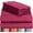Burgundy, variant on Luxclub Microfiber Cooling Sheet Set, Ultra Soft Cooling Bedding Sheets, Solid Grey, Queen Size, 6 Piece Set
