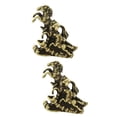 thumbnail image 4 of MERRYHAPY 2Pcs Brass Horse Figurine Golden Color 1.38x1.30x0.79in Home Decoration, 4 of 8