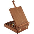 thumbnail image 4 of Soho Urban Artist Sketch Box and Table Easel - Portable, Multi Media, Adjustable Angle with Storage Compartments - Walnut Finish, 4 of 6
