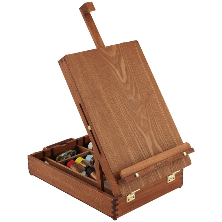 Trolley Wood Oil Painting Box Art Supplies Travel Portable Easel Stand For  Painting