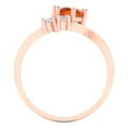 thumbnail image 4 of 0.87 ct Round Cut Simulated Red Diamond 3 Stone 18K Rose Gold Womens Engagement Ring, 4 of 5