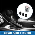 thumbnail image 2 of Unique Bargains Universal Gear Shift Knob Aluminum Alloy Car for 5 Speed Manual Vehicle W/ 3 Adapter Titanium Tone 1 Set, 2 of 6