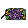 thumbnail image 2 of Uemuo Mardi Gras5 Pattern Portable Toiletry Bags with Handle, Waterproof travel Make up Bags for Women, Large Capacity Travel Cosmetic Bags, 2 of 9