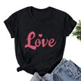 thumbnail image 6 of VKOYWKM Valentine's Day Heart T Shirts Romantic Love Graphic Tees Short Sleeve Casual Spring Tops Crew Neck Loose Fit Valentine T-Shirts, 6 of 6