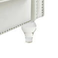 thumbnail image 6 of 2 Seater Velvet Crystal Buckle Uphostered Sofa with 2 Plush Pillows, Modern Living Room Couch with Removable Cushion and Crystal Feet, Beige, 6 of 7