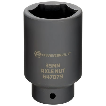 UPC: 0028907272795 | Powerbuilt 1/2 Inch Drive 35 MM Axle Nut Socket – 647079