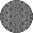thumbnail image 1 of Ahgly Company Indoor Round Abstract Gray Modern Area Rugs, 7' Round, 1 of 4