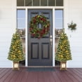 thumbnail image 2 of Gymax 2 PCS 4 FT Pre-Lit Potted Christmas Tree Artificial Entrance Tree w/ LED Lights & 116 Branch Tips, 2 of 10