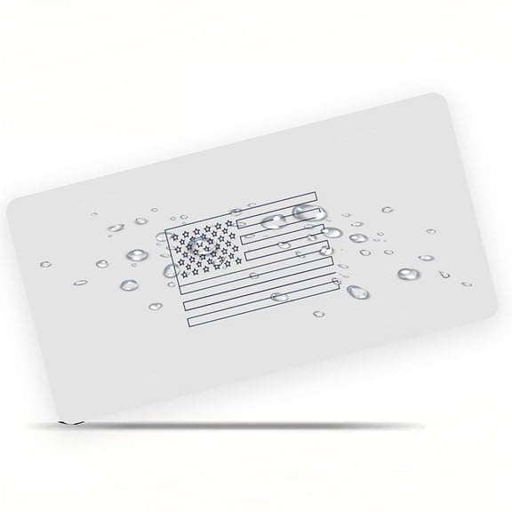 Outline of American Flag Funny Personalized License Plate Rust-proof Stainless Steel Metal License Plate Suitable For Men And Women 12.2" x 6.2"