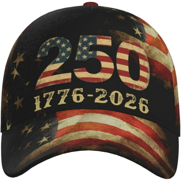 250th Anniversary Cap 1776 2026 Us 250 Birthday 4th July Baseball Cap Black