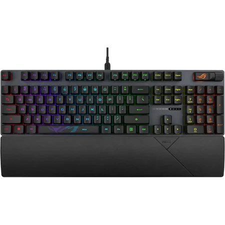 ASUS ROG Strix Scope II RX Gaming Keyboard - IP57-rated, Dampening Foam, Pre-lubed ROG RX Red Optical Switches, ABS Keycaps, multi-function controls, Xbox Game Bar function hotkeys, RGB - Black