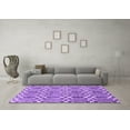 thumbnail image 3 of Ahgly Company Indoor Square Abstract Purple Contemporary Area Rugs, 3' Square, 3 of 4