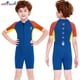 thumbnail image 4 of Niños trajes de baño Sunprotection traje de buceo ultrafino Neopreno Nylon traje de baño de una sola pieza para el buceo juvenil Snorkeling Surfing Natación Naranja XL Monstrate OD003672-09, 4 of 7