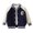 Dark blue, variant on Blekii Children's Baseball Jacket for Boys And Petite Fit Casual Sports Outerwear Olive Green 100