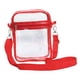 thumbnail image 5 of Bolsa transparente para cosméticos, de PVC, con correa ajustable, resistente al agua y transparente. rojo grande, 5 of 7