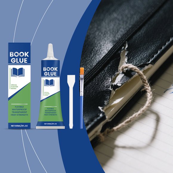 Book Glue Strong for Binding Mending Pages Paper Crafts DIY Projects Flexible Durable Clear Fast Drying 1pc