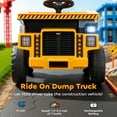 thumbnail image 4 of Qaba Kids Ride On Dump Truck, 12V Ride On Toy with Electric Dump Bed, Yellow, 4 of 10