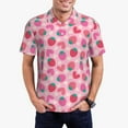 thumbnail image 1 of Balery Haear Strawberry Camisa Polo de Hombre con Estampado, de Manga Corta y Tejido Medio, Camisa Tipo Golf Polo-Large, 1 of 6