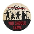 thumbnail image 3 of Halloween Welcome Sign Backdrop Hanging Sign Wooden Board Wall Decor for Porch, 3 of 9
