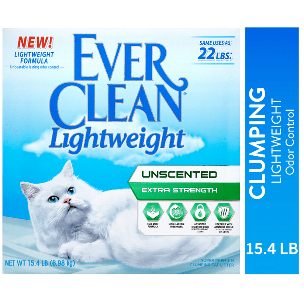 Ever Clean Lightweight Unscented Cat Litter, 15.4 Lb Box