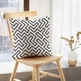 thumbnail image 5 of LALILO Throw Pillow Covers Irregular Line Lattice Geometric Black Cushion Cover 18" x 18", 2 Pack, 5 of 6