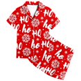 thumbnail image 6 of Pajamas for Girls Christmas Stylish Print Lapel Short Sleeve Button Top And Shorts 2 Piece Loungewear Pjs for Girls Size 2-3 Years, 6 of 6