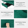 thumbnail image 6 of PPorfamilia 3-in-1 Convertible Sofa Chair with Adjustable Back, Pull Out Sleeper Sofa Bed with Wireless Charging Station, USB Ports, Cup Holder, Side Pocket, Green, 6 of 8