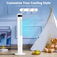 thumbnail image 3 of Tower Fan with Remote Control,Small 43 In Standing Electric Oscillating Floor Fans That Blow Cool Air,3 Speed Settings & 12 Timer,Bladeless Cooling Fan for Bedroom Office Dorm Room,White, 3 of 8