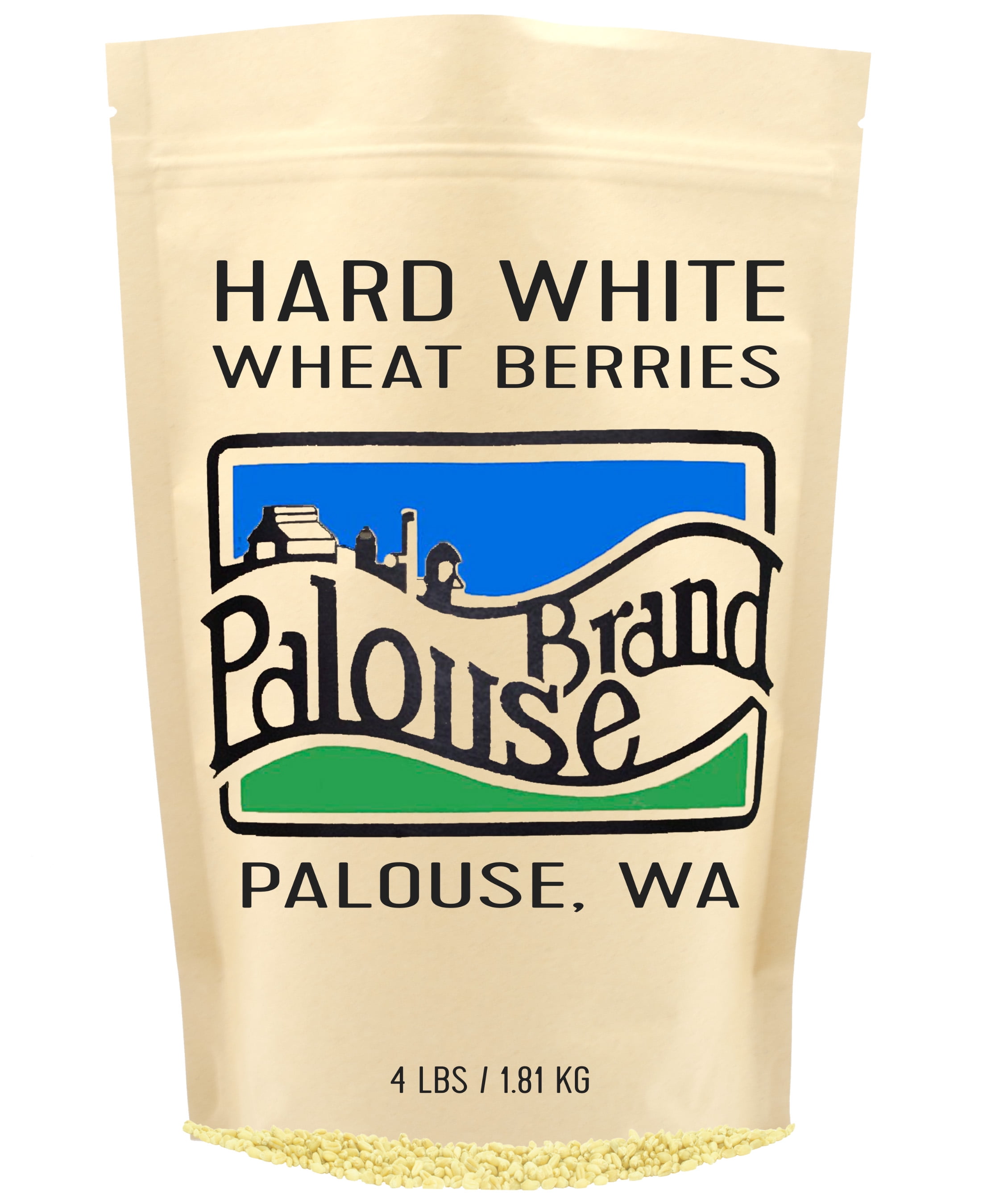 NonGMO Hard White Wheat Berries 4 lbs Palouse Brand USA Grown