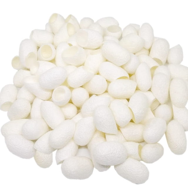 TTSAM 100 Uds. Bolas de seda naturales frescas capullos bolas limpiadoras faciales cuidado de la piel saludable masaje facial exfoliante