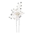 thumbnail image 1 of Boda Novia Perla Artificial Cristal Horquilla Nupcial Diademas Tocado Pelo Clip Joyería Advancent  AP006933-01, 1 of 3