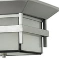 thumbnail image 3 of 2 Light Medium Outdoor Flush Mount in Transitional-Craftsman-Coastal Style 12.25 inches Wide By 7 inches High-Titanium Finish-Incandescent Lamping, 3 of 8