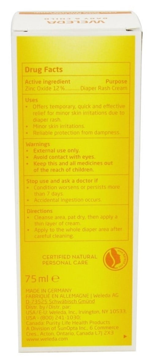 Weleda, Baby & Child, Calendula Diaper Rash Cream, 2.8 oz (81 g) - 2 Packs