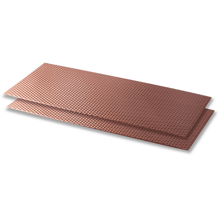 2 Pack - 8 x 20 Inch Metal, Heat Resistant Countertop Protector Mat -  Copper Color 
