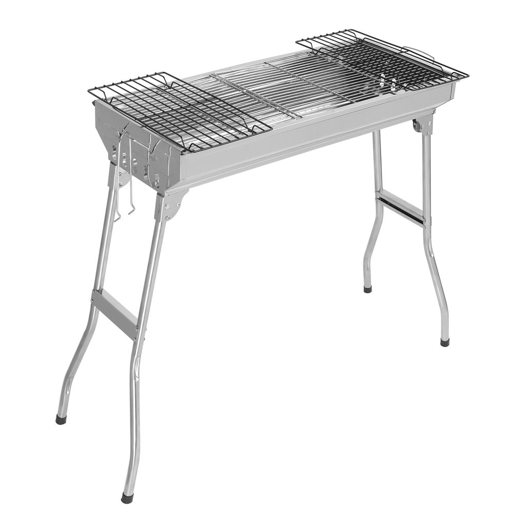 Tcbosik Barbecue Charcoal Grill Stainless Steel Folding Portable BBQ