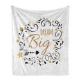thumbnail image 1 of Dream Soft Flannel Fleece Throw Blanket, Swirls with Arrows and Dots Inspirational Dream Big Calligraphy Illustration, Cozy Plush for Indoor and Outdoor Use, 60" x 80", Pale Brown Black, by Ambesonne, 1 of 6