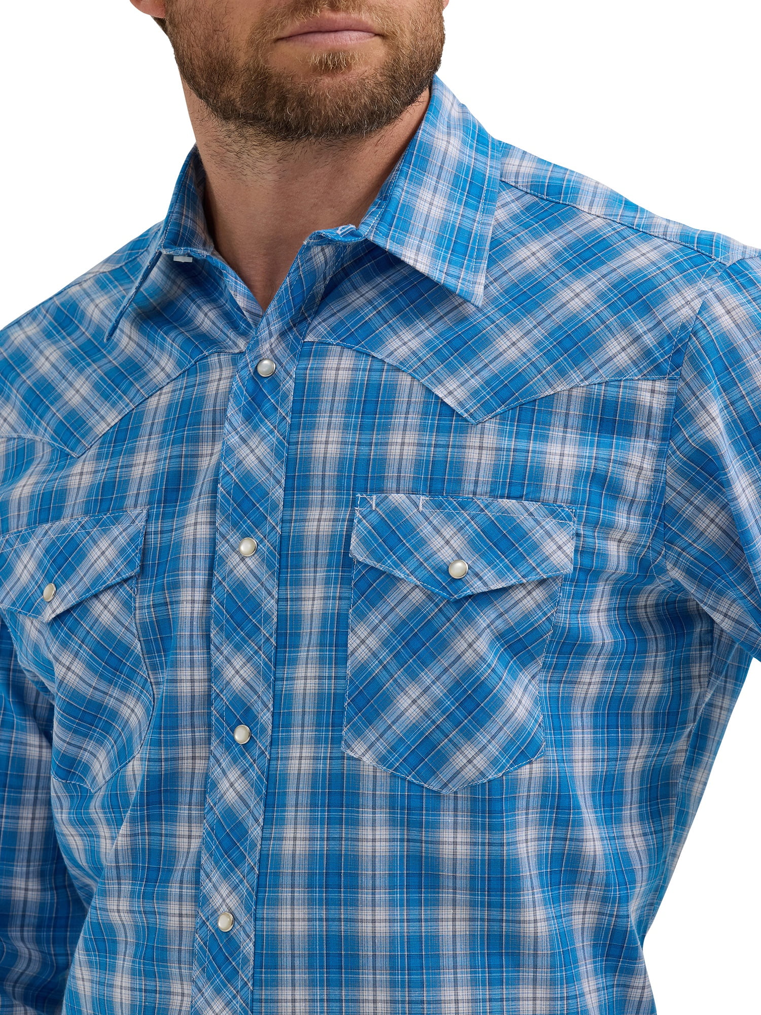 Wrangler® Men's and Big Men's Regular Fit Long Sleeve Western Shirt, Sizes S-5XL