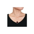 thumbnail image 5 of 33.31 Carat (Ctw) Garnet Pendant Necklace in 14K White Gold with Chain and Diamonds 1.34 carats (Ctw) for Women, 5 of 6