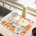 thumbnail image 2 of Yayeee Dish Drying Mat for Kitchen Counter 16" x 18" Microfiber Super Absorbent Coffee Decorative Pad, Sunny Floral, 2 of 9