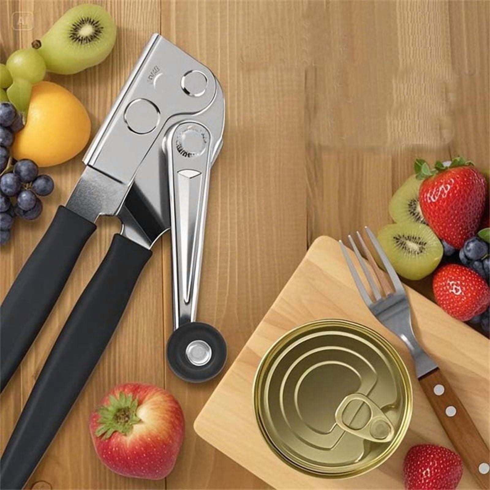 Xl-Kang Folding Crank HandleCan Opener with Manual Heavy Duty Folding Hand Crank Can Opener Smooth Edge with Comfortable Long Handles,