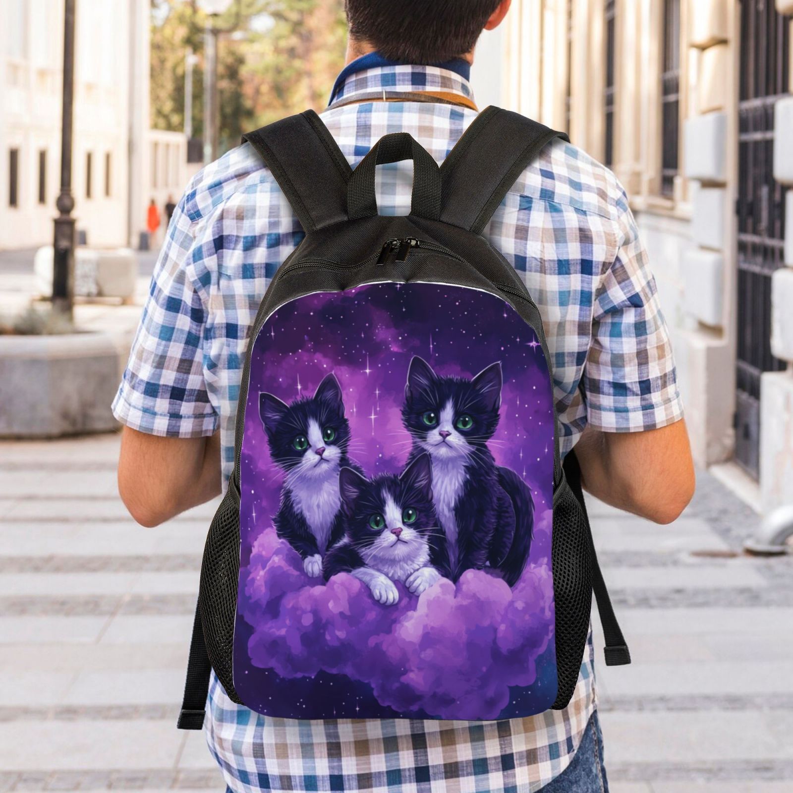 Cat Backpack Double Shoulder Backpack Durable, Spacious, Ergonomic Design for Travel, Work & Outdoor Use