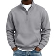 thumbnail image 6 of Mineart Men Quarter Zip Pullover 1/4 Zip Mock Neck Fleece Sweatshirt Long Sleeve Tops, 6 of 7