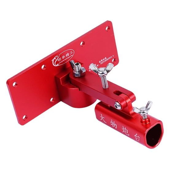 Heavy Duty Boat Marine Aluminium Alloy Fishing Rod Pole Stand Bracket Support Holder Adjustable Clamp Fishing Tackle Tools - Red
