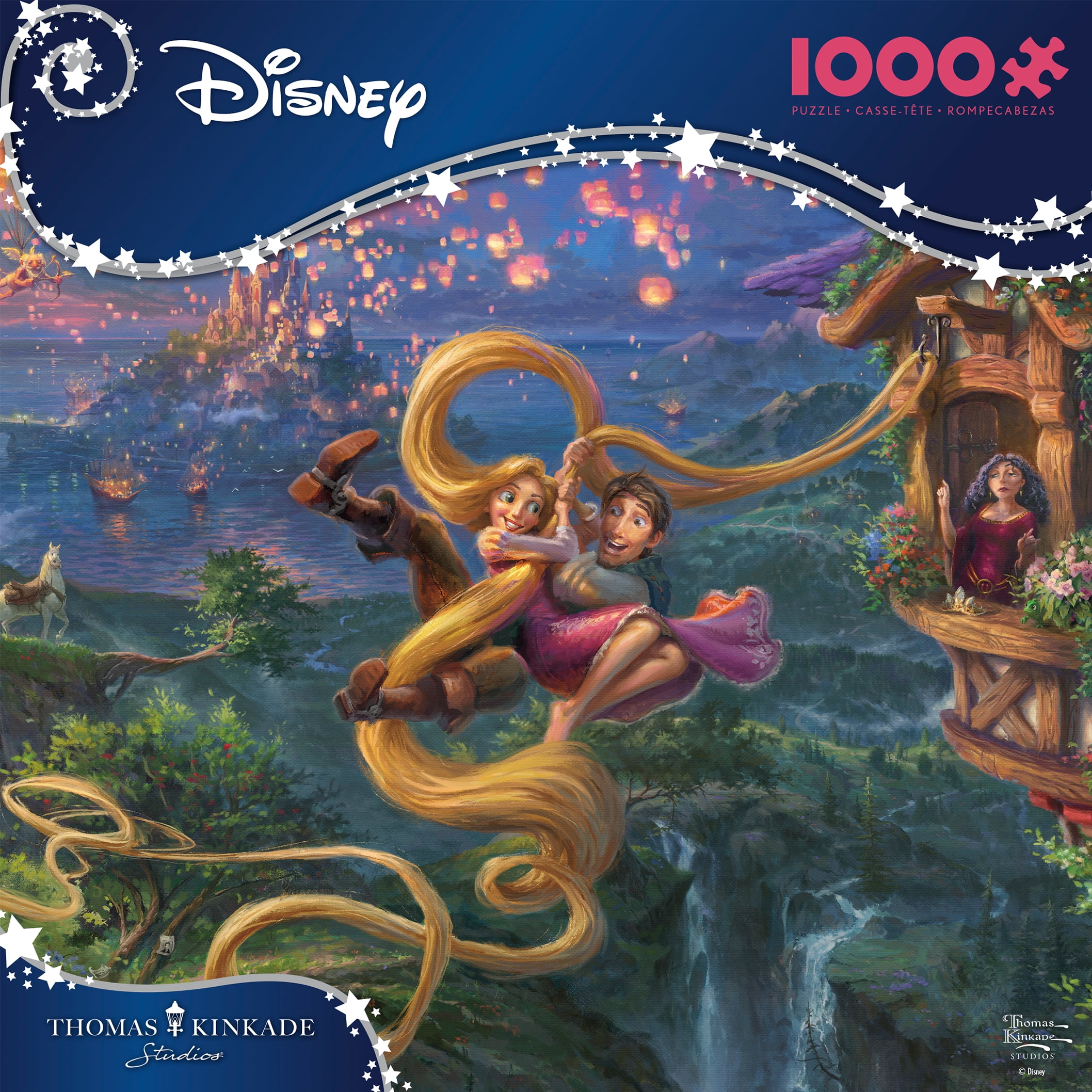 Puzzle en bois de 1000 pièces Ceaco Thomas Kinkade Tangled Up in Love pour adultes à partir de 14 ans