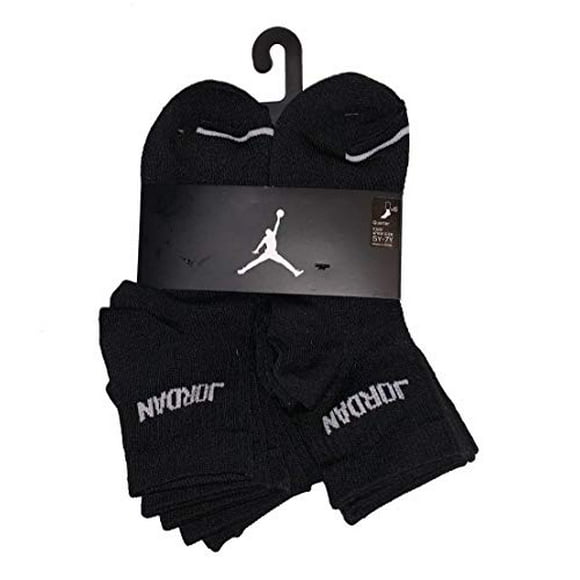 Jordan Jumpman Quarter 6 Pack Socks - Boys' Size 5Y-7Y/9-11 (Sock Size)
