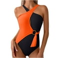 thumbnail image 2 of Traje de baño de una pieza para mujer, traje de baño deportivo ajustado con bloques de color a la moda para mujer, traje de baño de moda playera para mujer, trajes de baño de una pieza para mujer, tra, 2 of 5