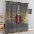 thumbnail image 4 of Boho Moon Sun Pattern Ultra Wide Home Decoration Curtains, Geometric Arched Stripes Rod Pocket Windproof Curtains, Soft and Breathable Kids Window Treatments Do Not Fade Pattern Clear-W42xL63in, 4 of 5